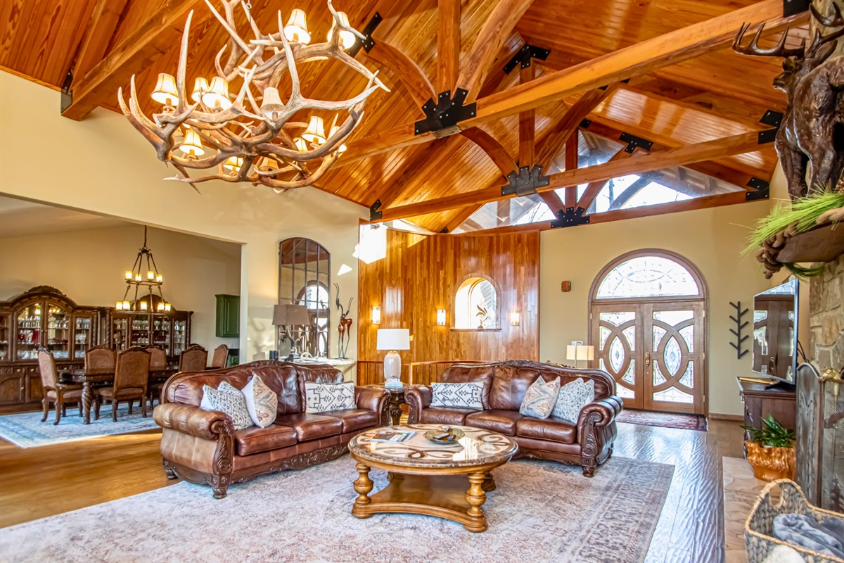 The Living Area Has Some Beautiful Warm Tones and a Vaulted Ceiling