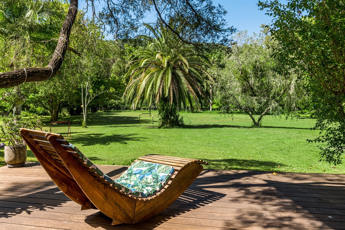 Relaxing in the garden