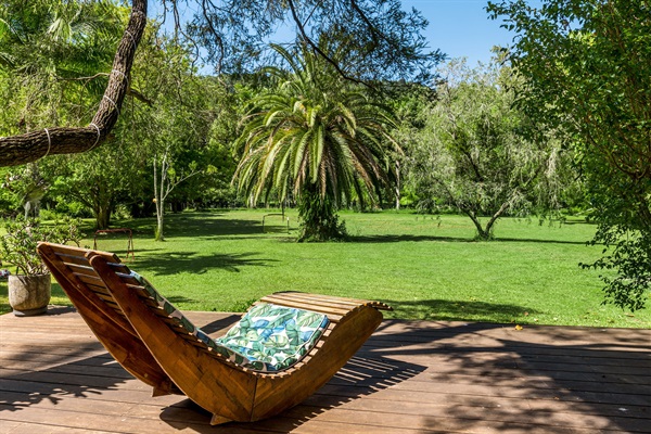 Relaxing in the garden