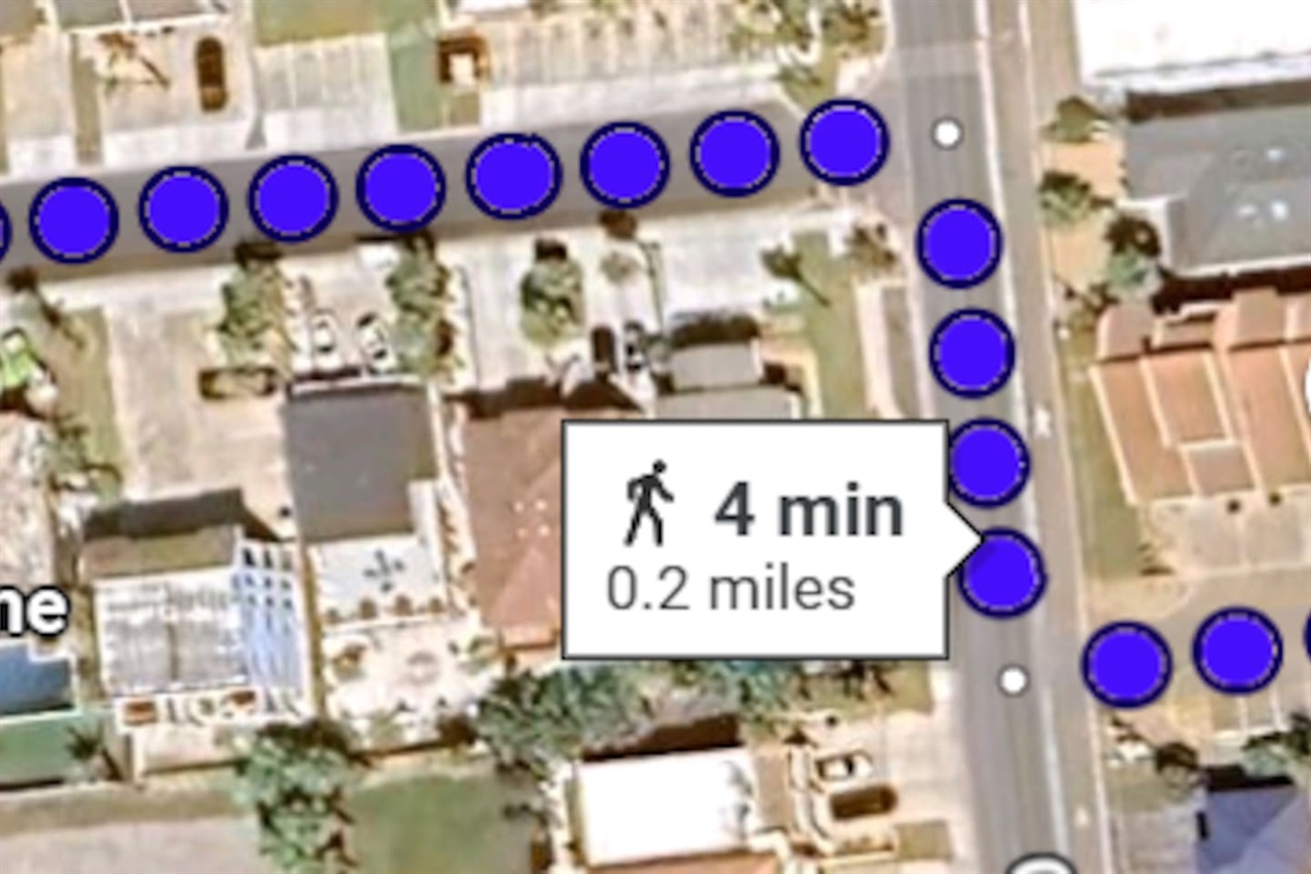 The beach is just a hop skip and a jump away when staying at Ginger's Mission to Mars!