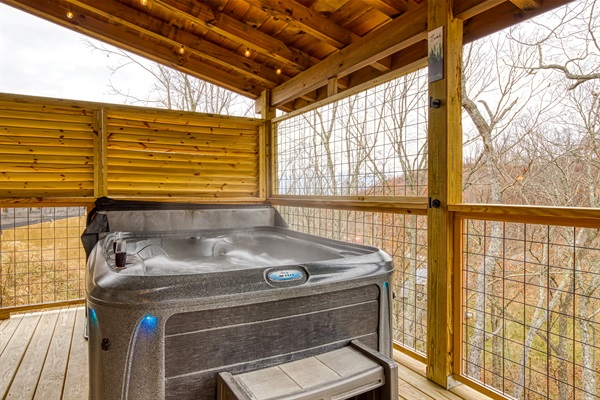 Hooks provided for your towels and robes