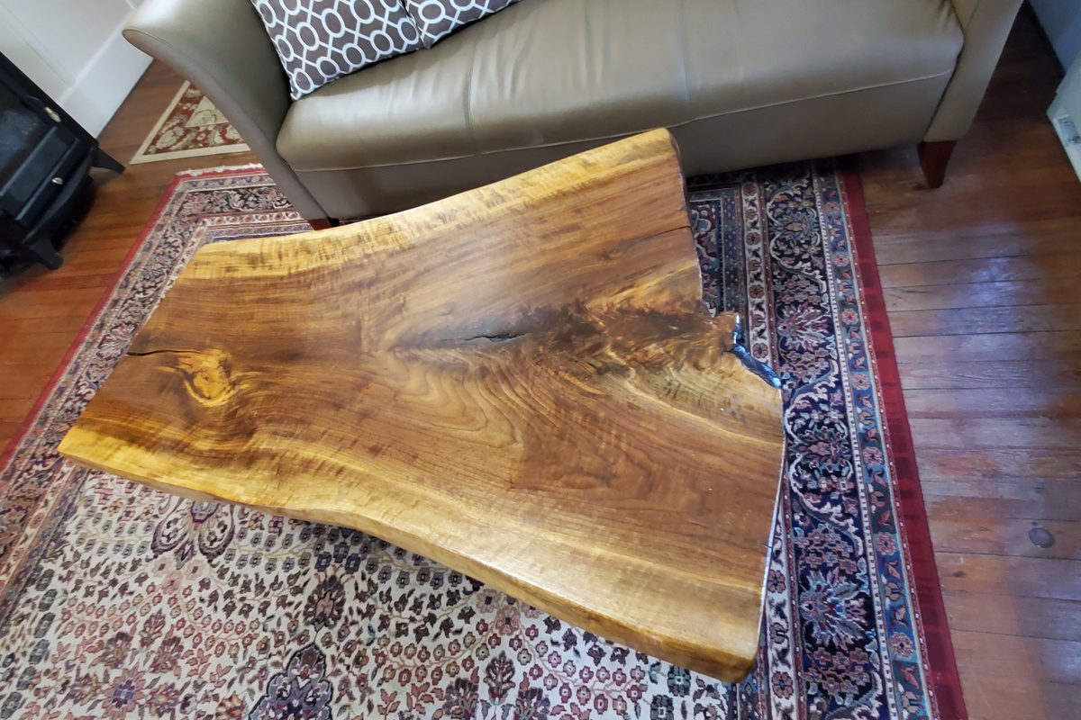 Live-edge coffee table