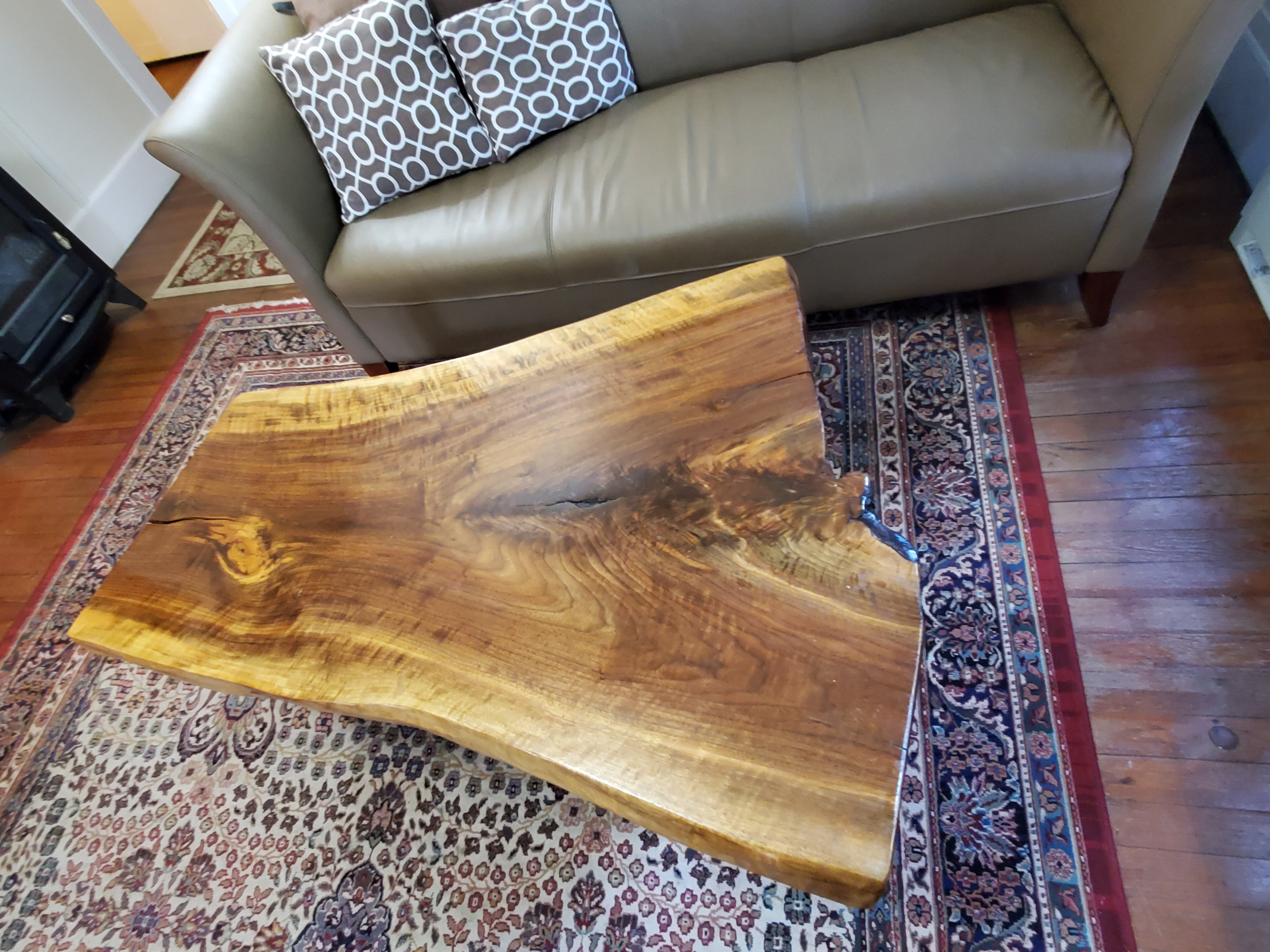 Live-edge coffee table