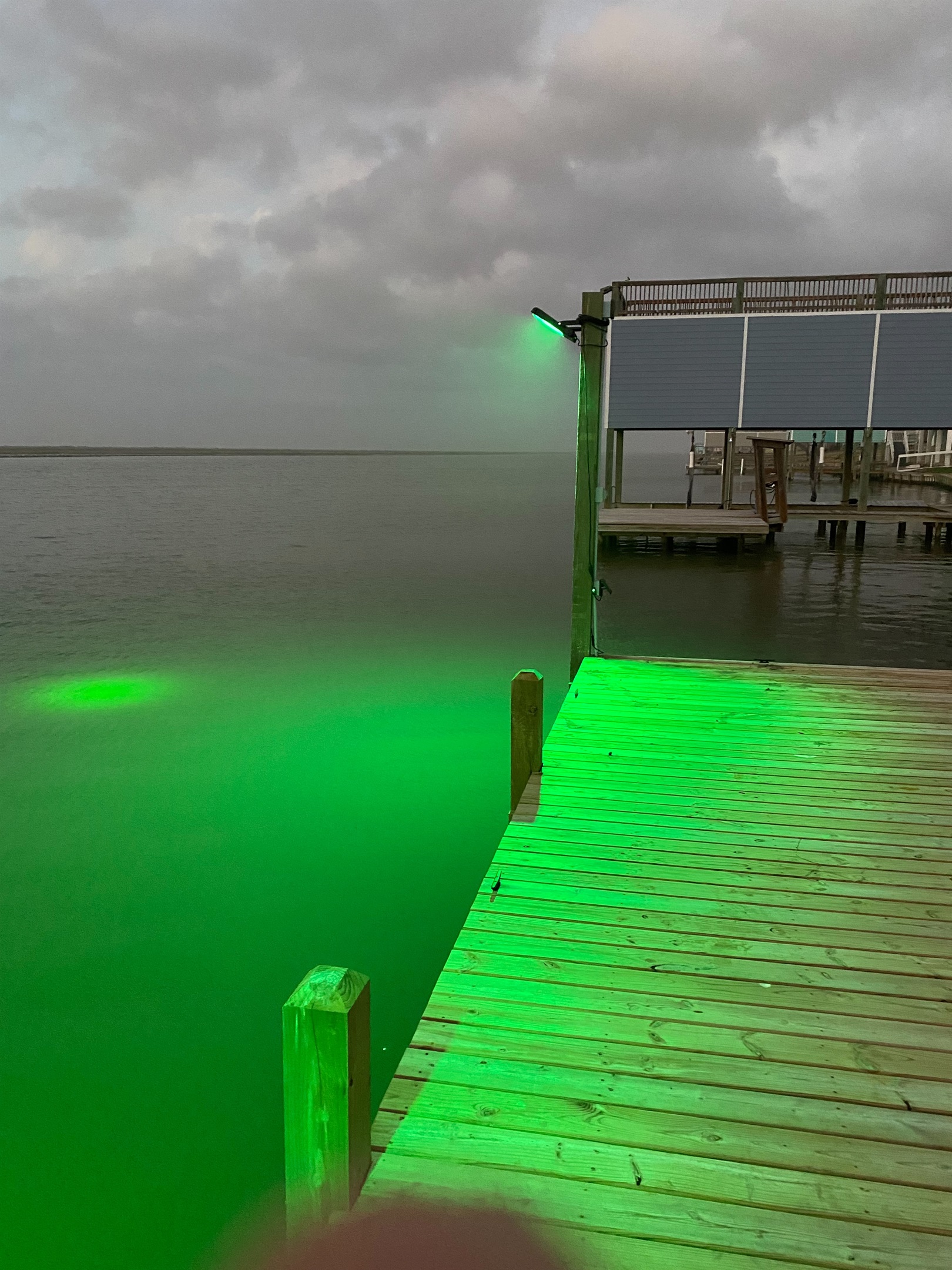 New pier January 2022, complete with Fishing lights for night fishing!