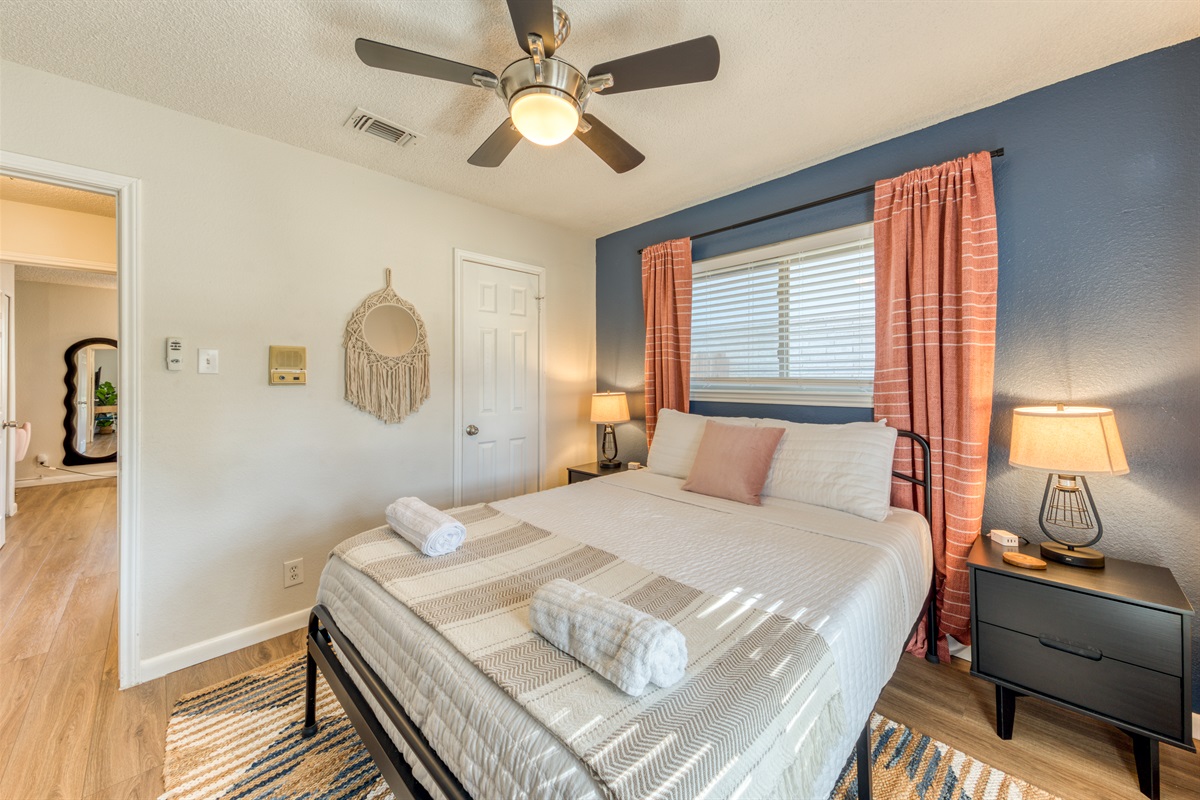 Masculine queen bedroom