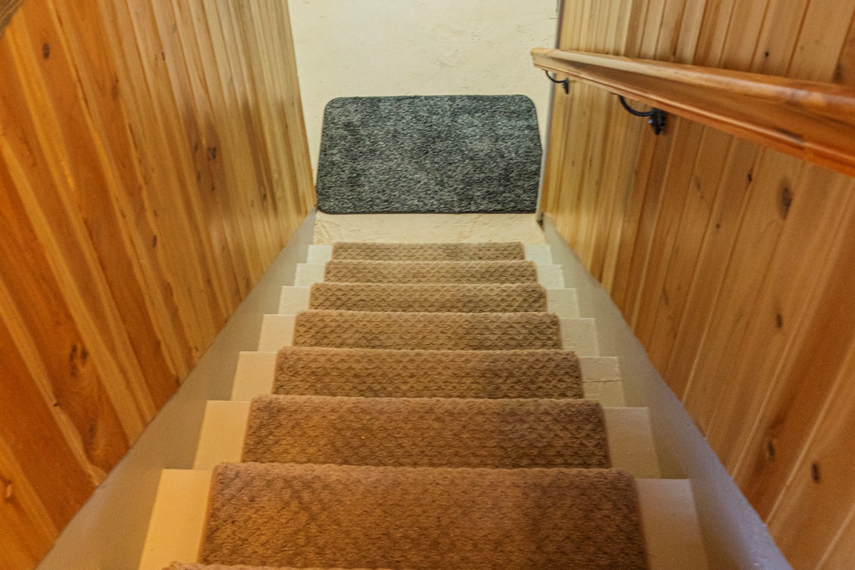 Basement Stairway with Handrail