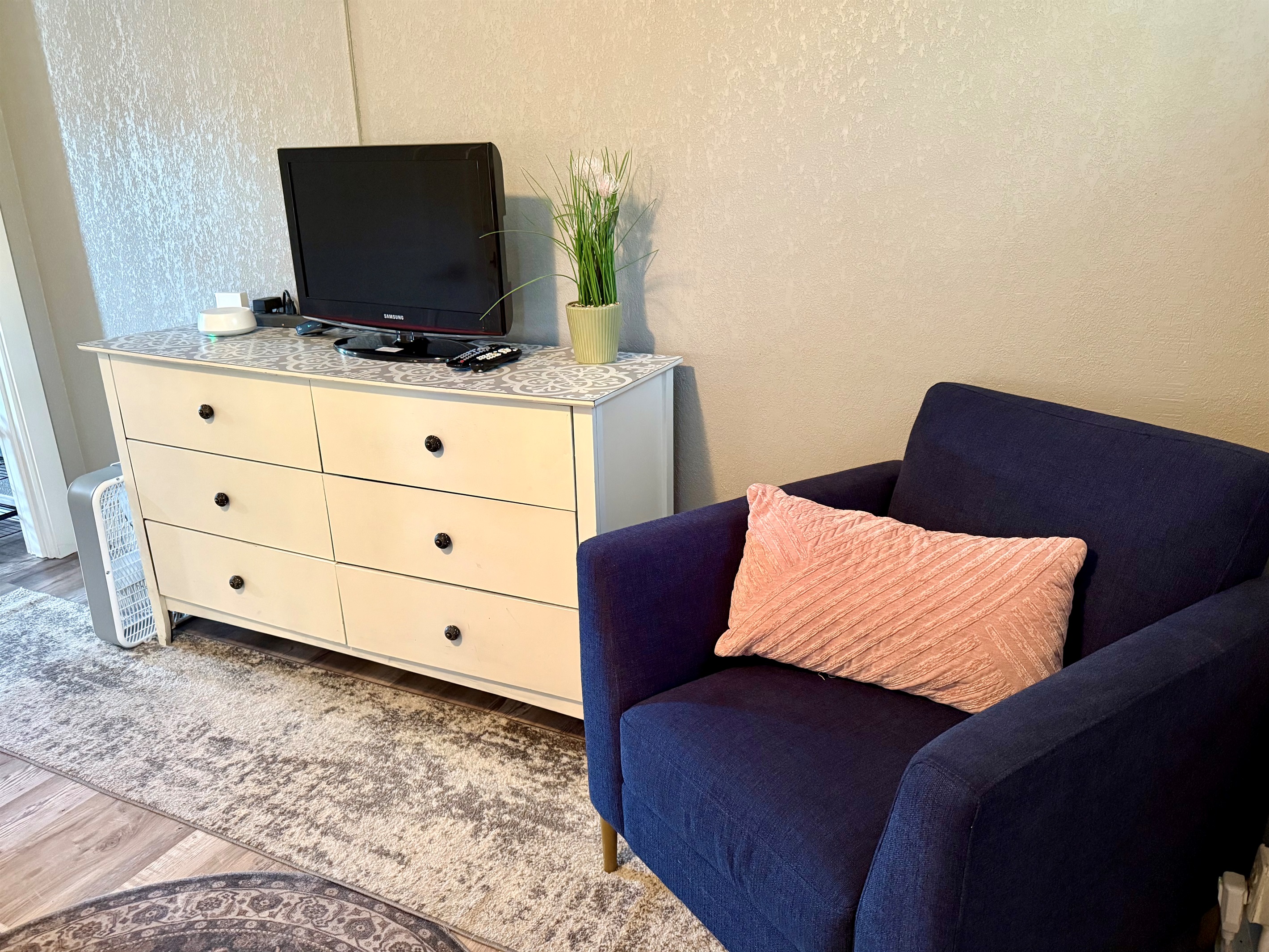 Both rooms have a tv