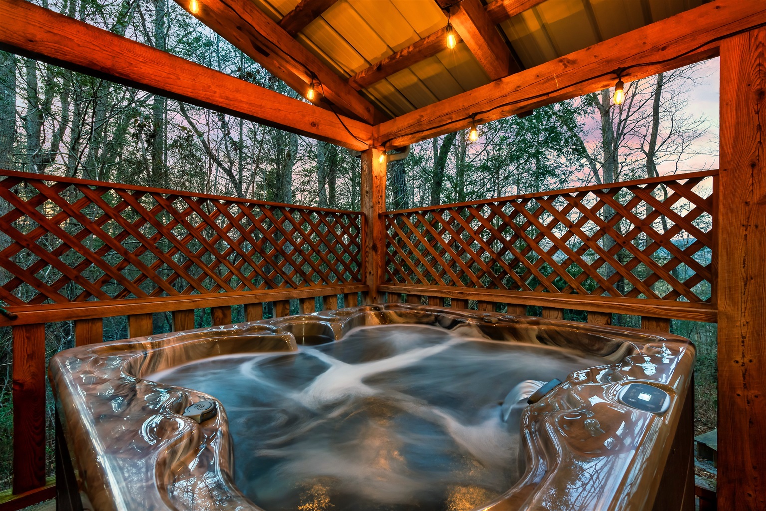 Soak under the stars after a day of exploring