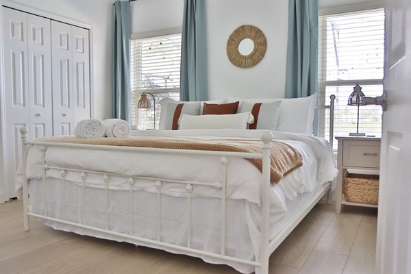 Master bedroom King sized bed