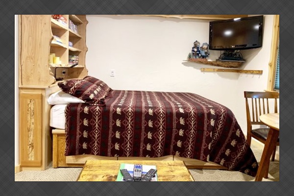 TV over bed area.