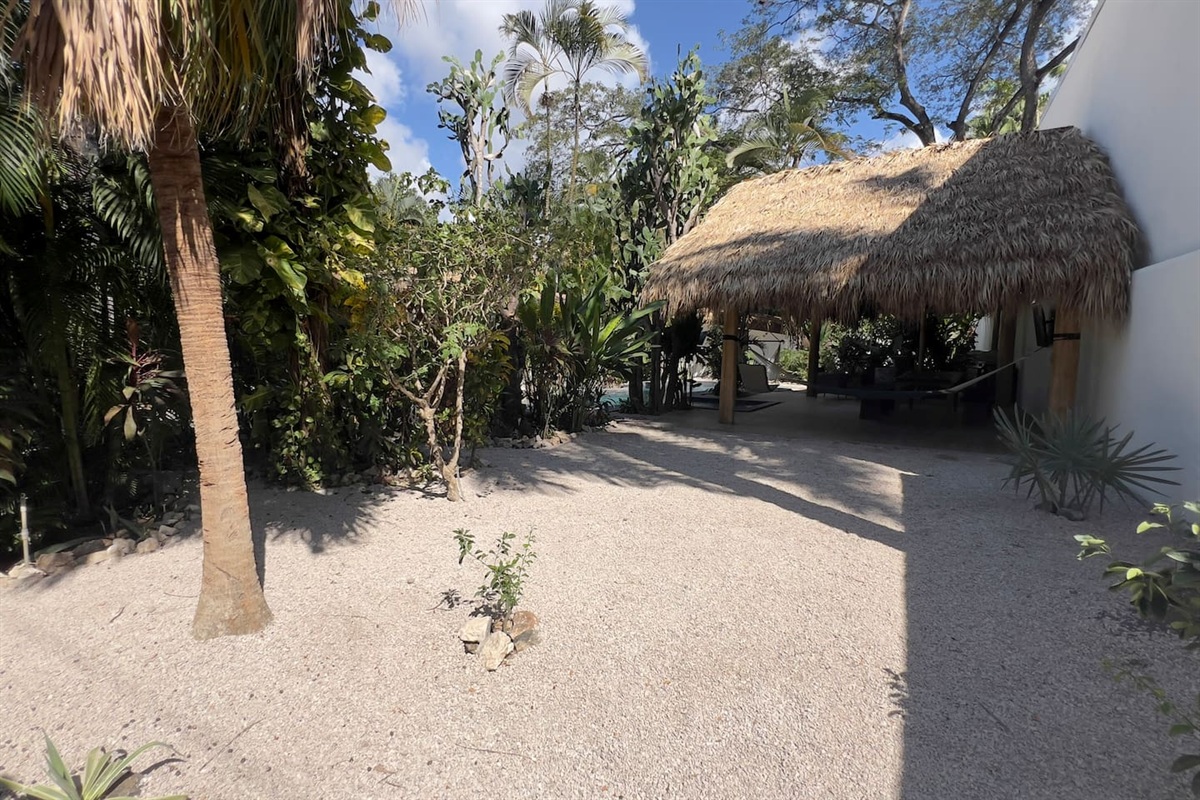 There's a large open area in the front corner of Laguna Azul which could be a great area for the kids to run around or to lounge in the sun.  
