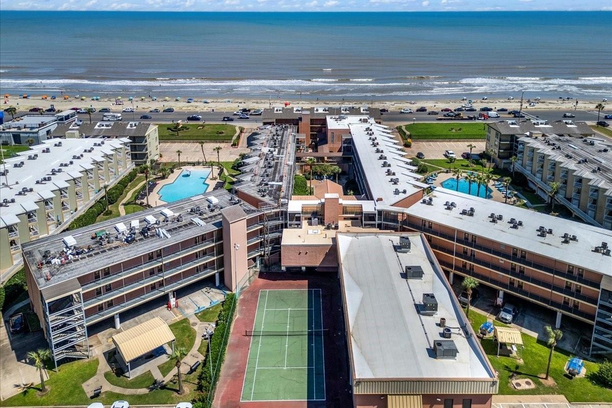 View from the rear of the complex to the gulf