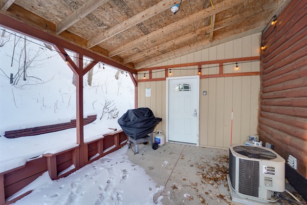 grill time and locked storage area
