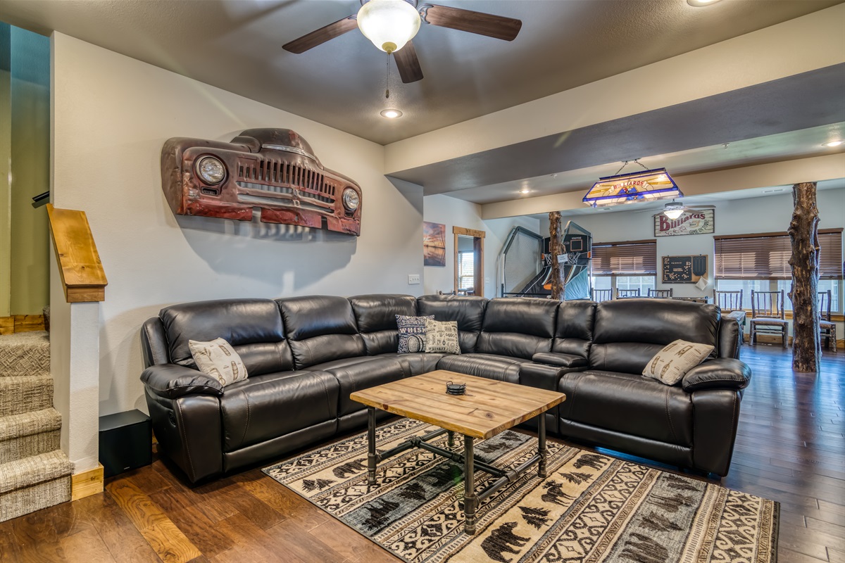 Everyone will have a blast in the lower level game room