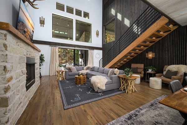 Curl up with a good book in the reading nook under the stairs.