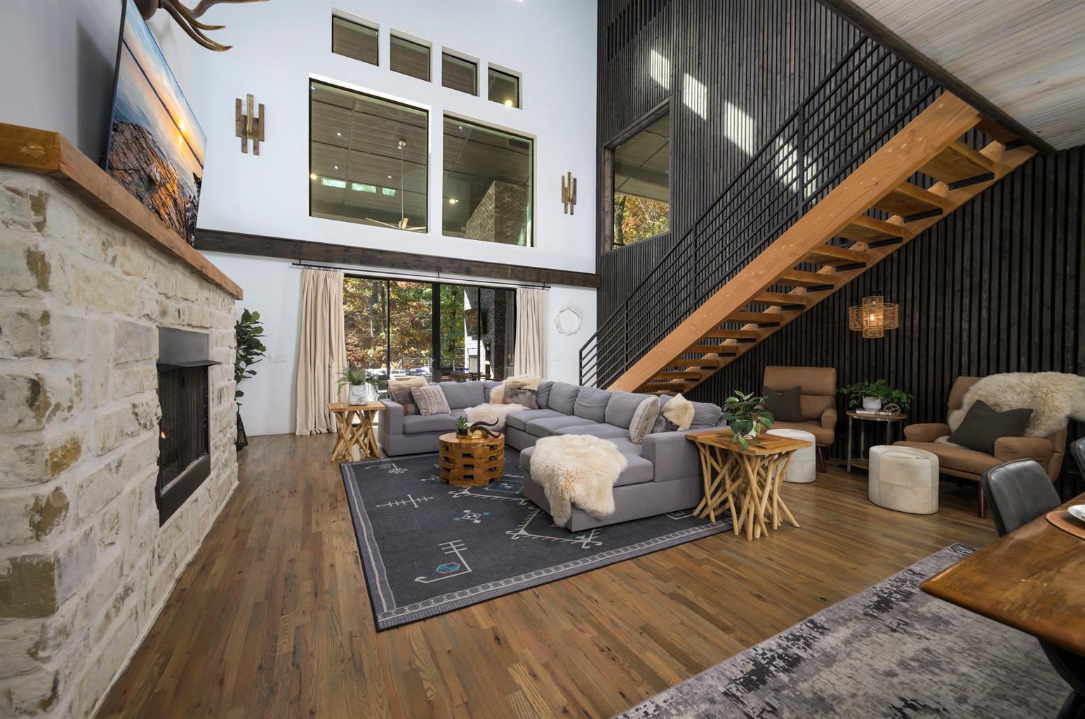 Curl up with a good book in the reading nook under the stairs.