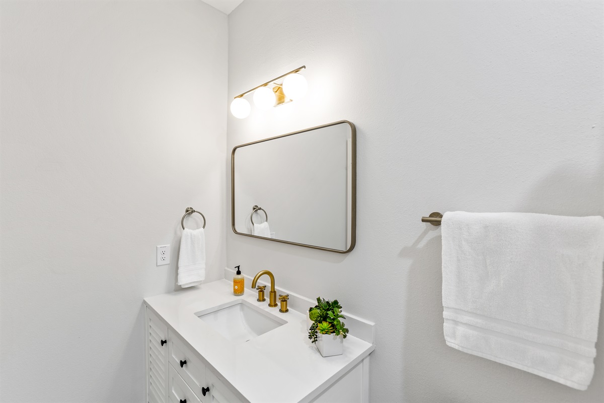 Spacious second bathroom.