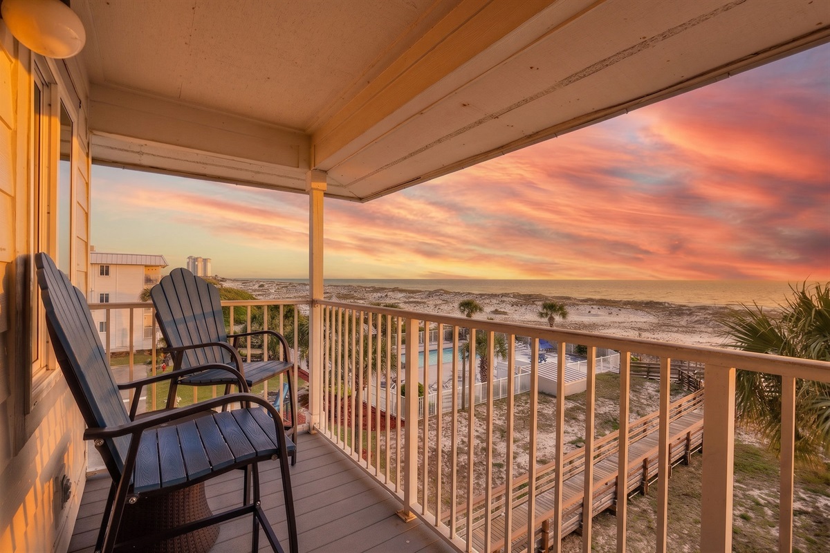 Balcony at sunset