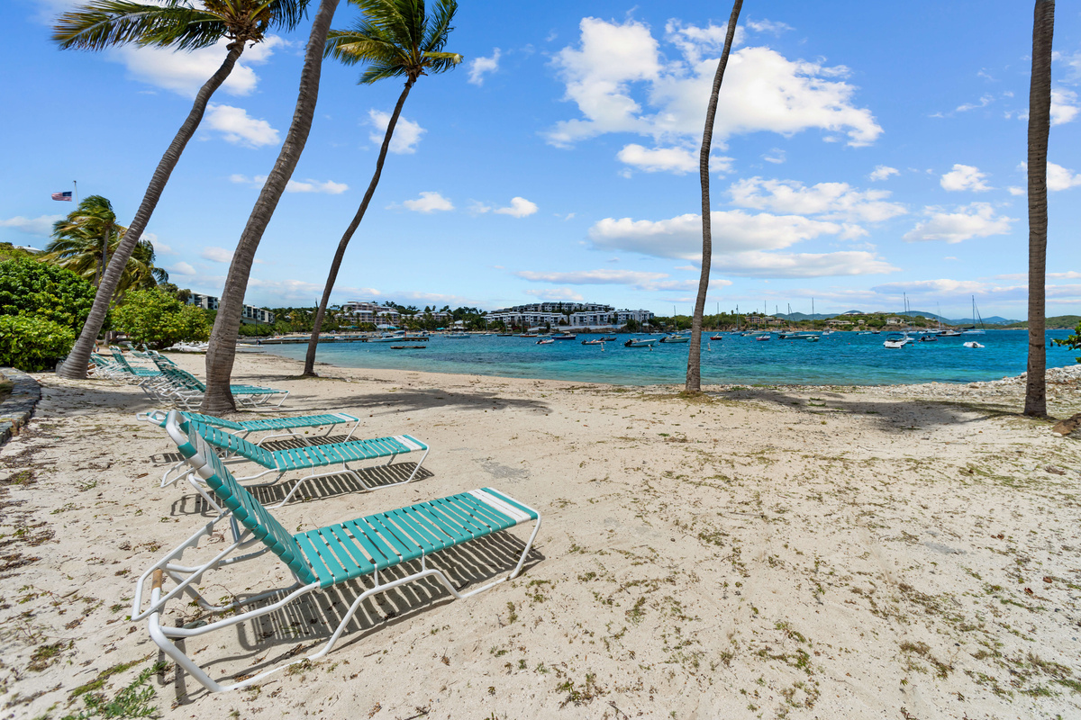 Soft white sand and crystal-clear waters are just steps from your door.