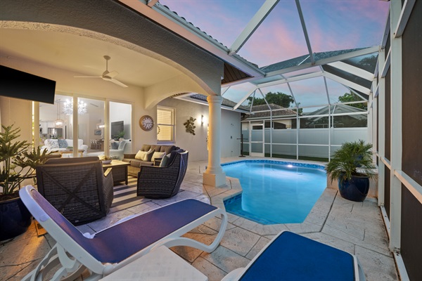 Heated saltwater pool