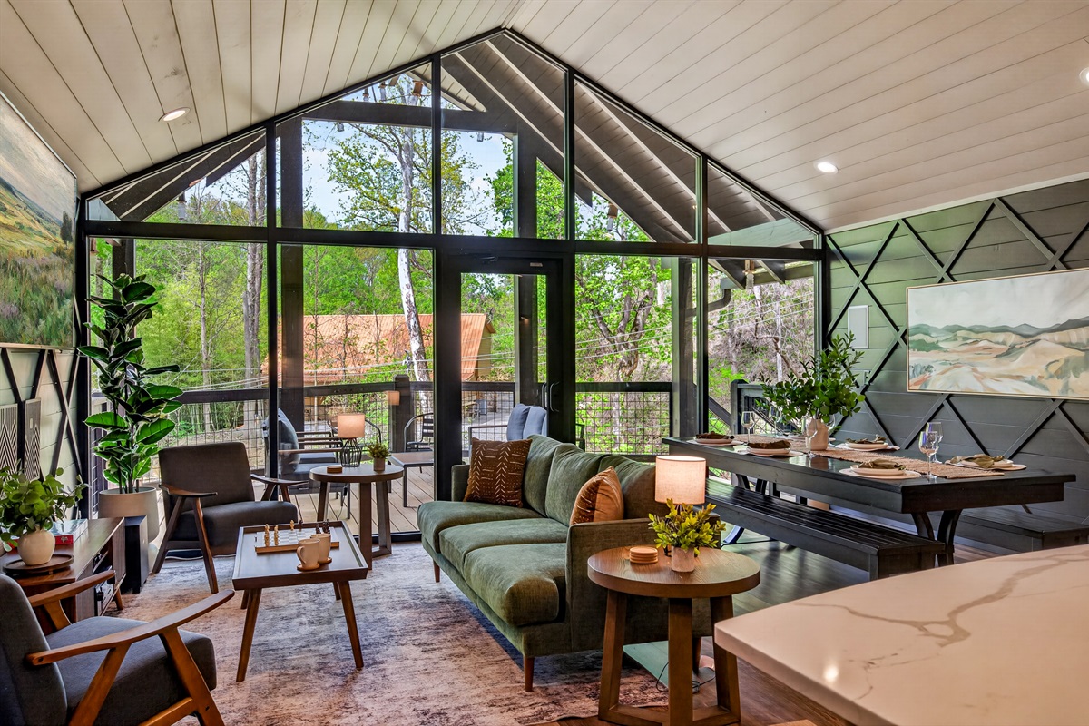 Large living areas with lots of natural light.