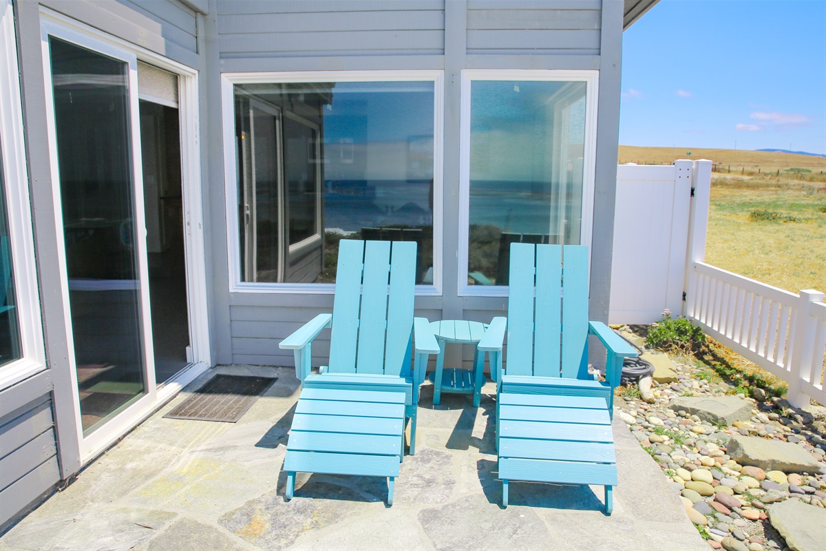 Seating for two on our patio