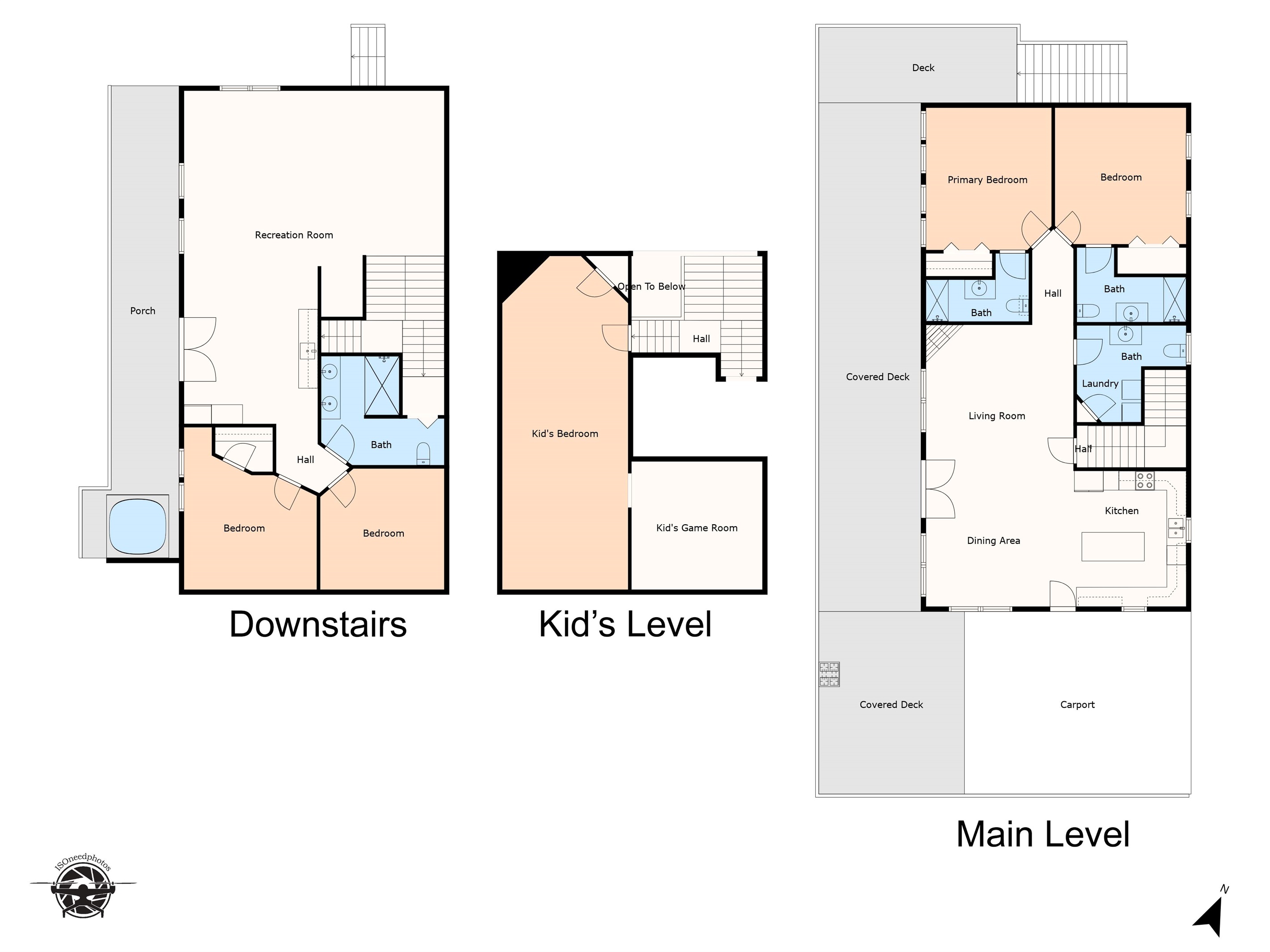 Vacation Fun Awaits: Spacious multi-level layout perfect for families and friends to enjoy together!