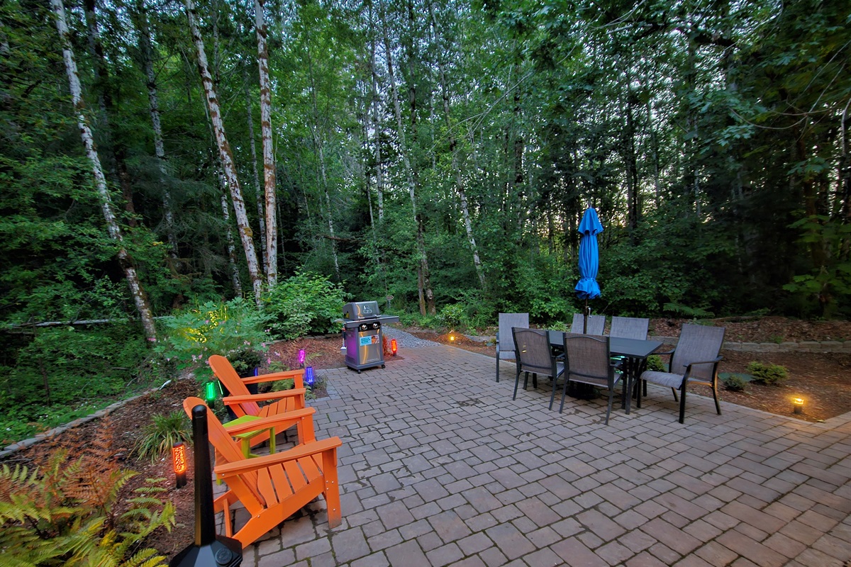 Partially shaded by day and warmed by the pavers at night, the patio is THE place to immerse in nature at Alder Falls.