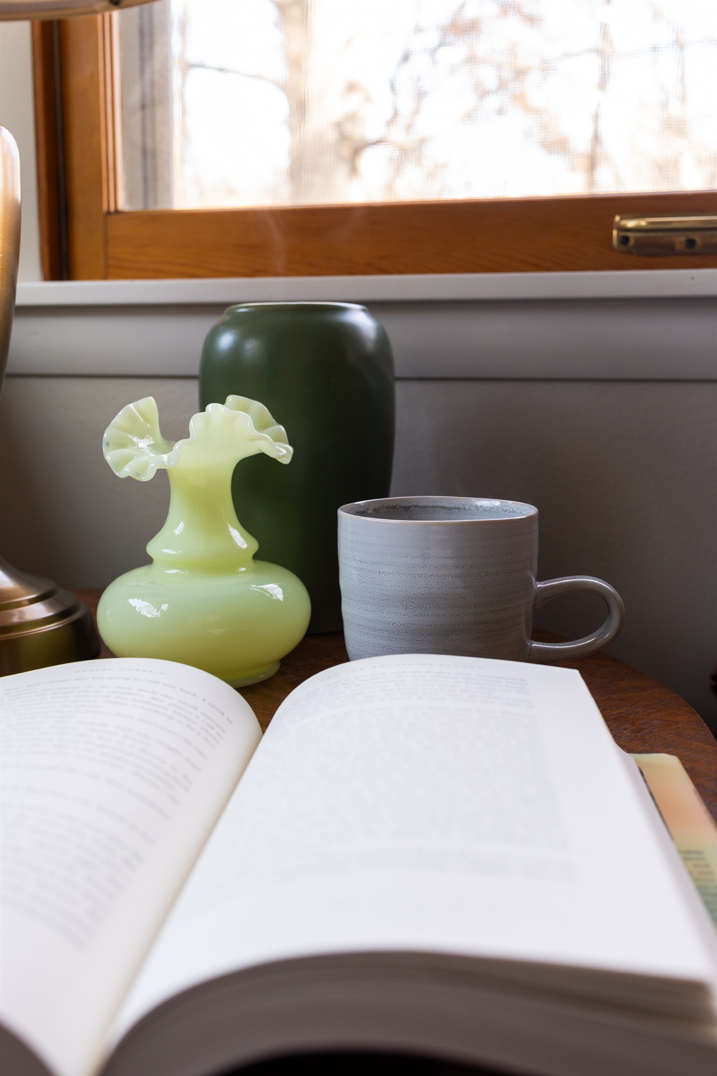 Grab a cup of coffee and a book to enjoy in this quiet space