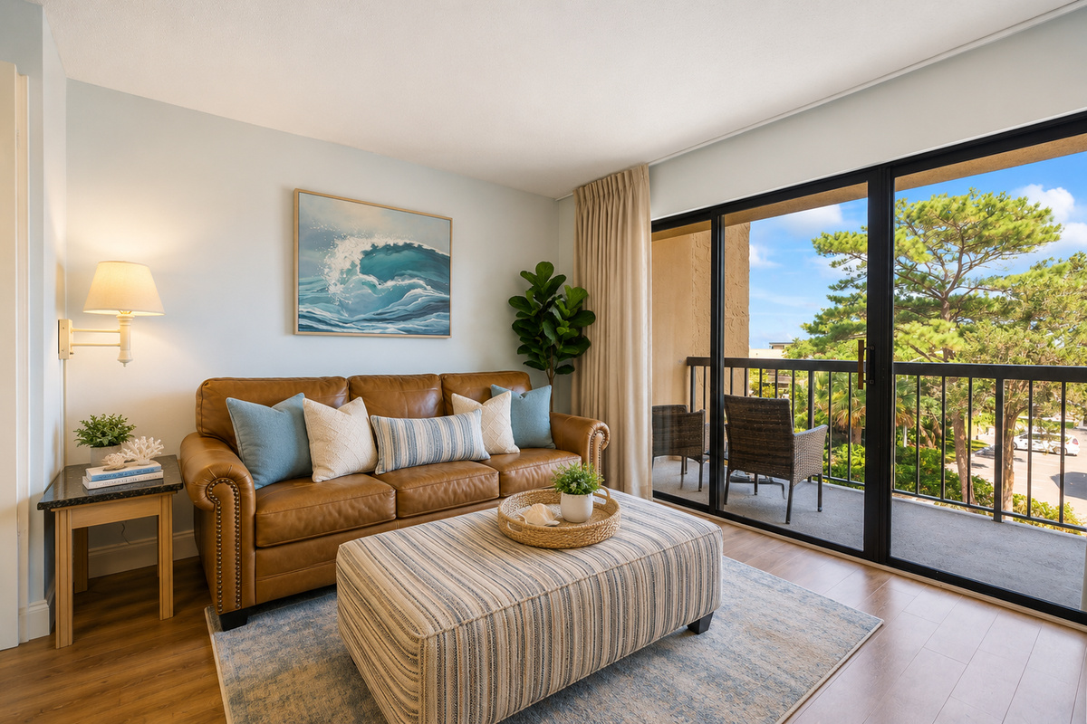 Spacious Living Room with Balcony