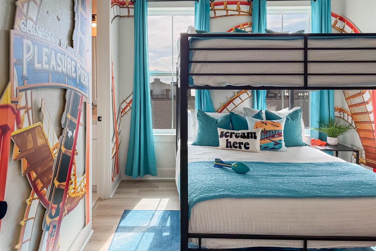 And custom Pleasure Pier -themed roller coaster wall decor!