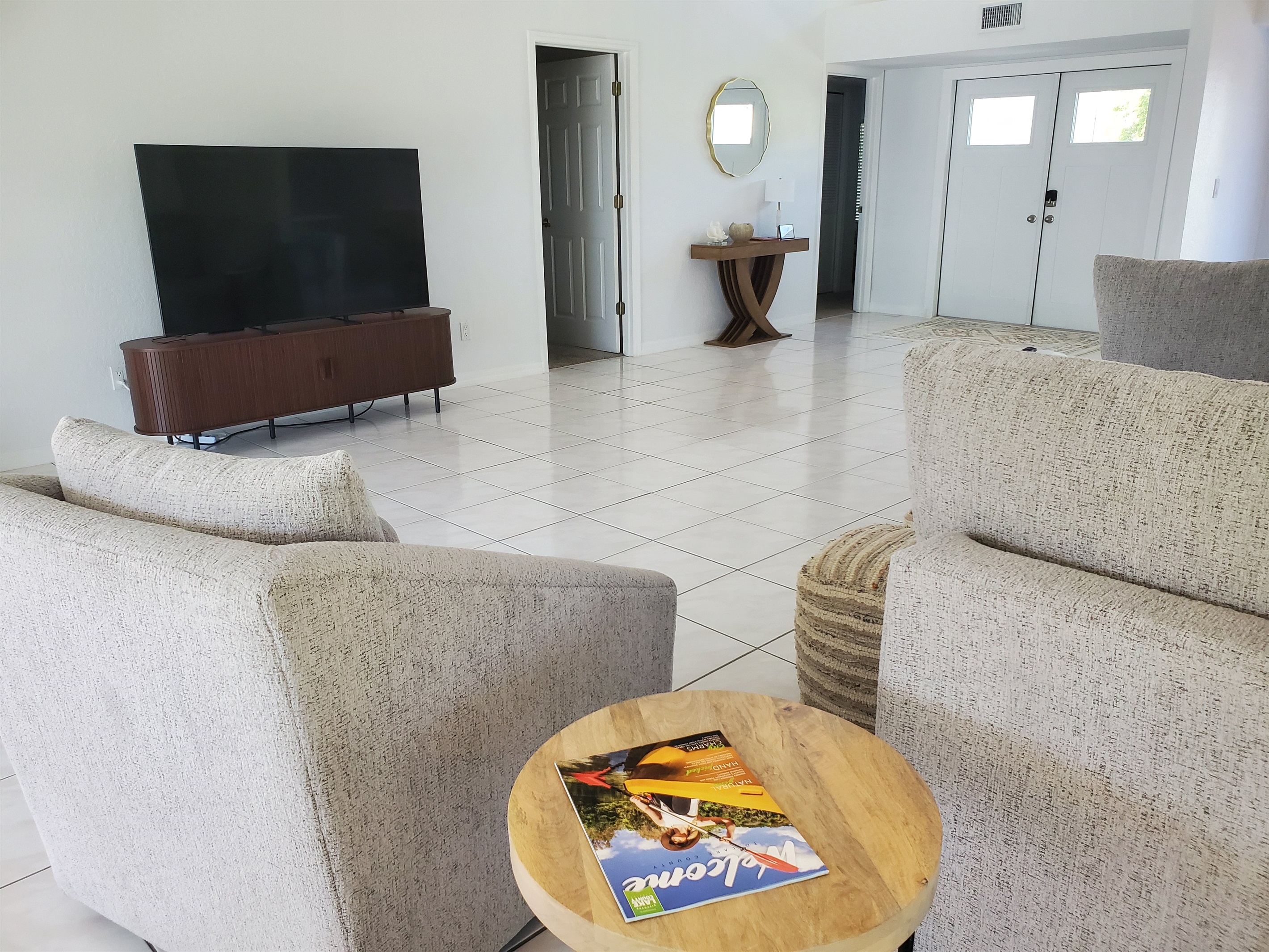Living Room view of TV and entryway