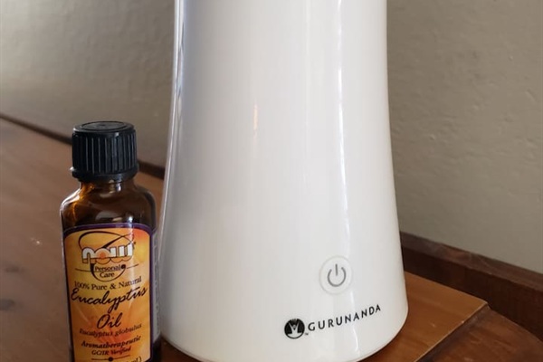 An aromatherapy diffuser adds to the spa experience