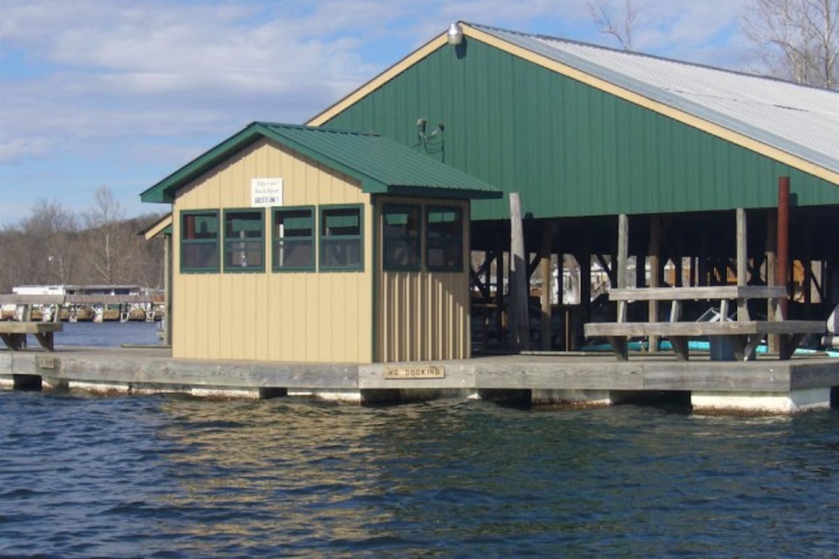 Boat dock access open to guests for fishing and sunset gazing