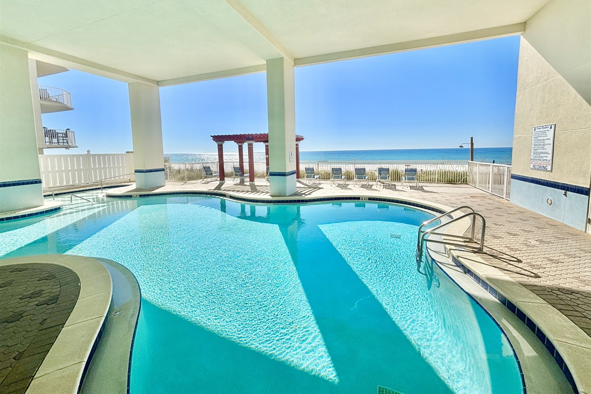 Covered pool for rainy days!