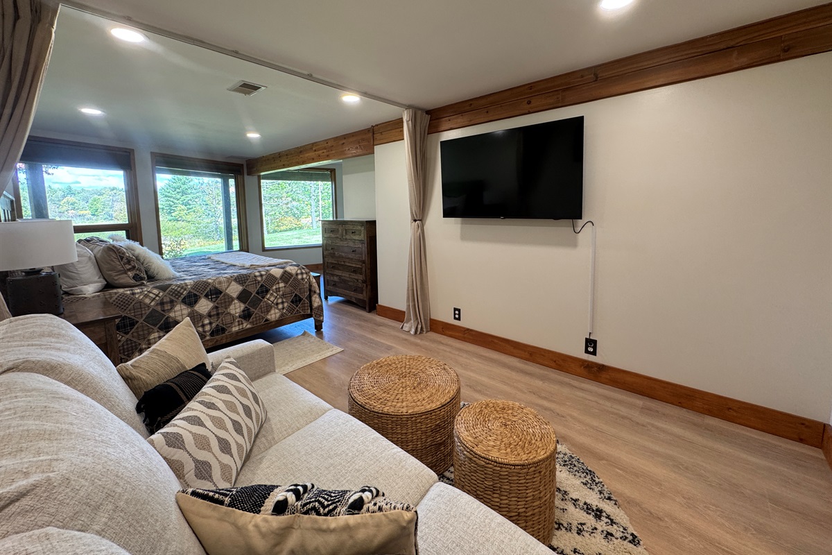 Lower level King with lounge area