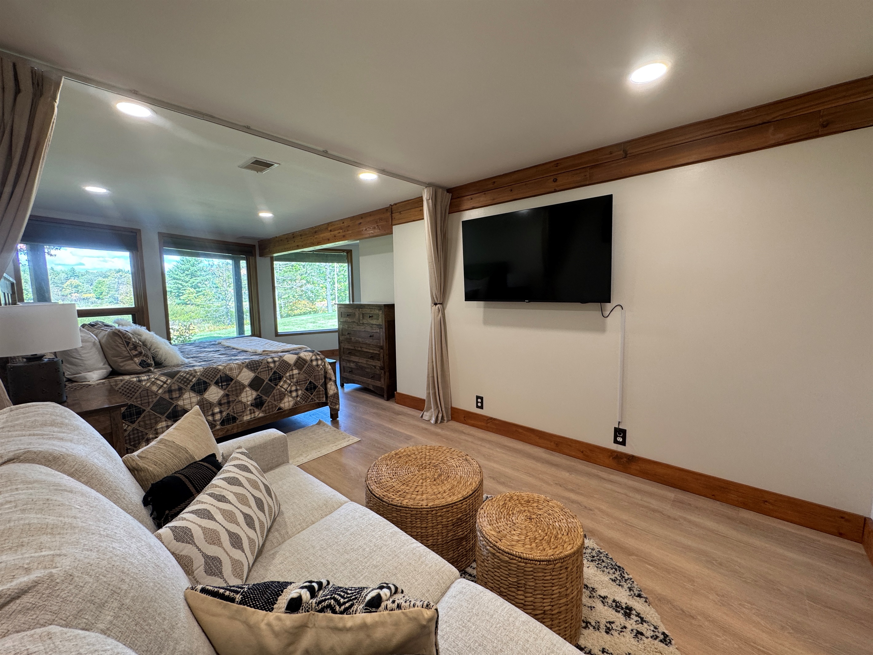 Lower level King with lounge area