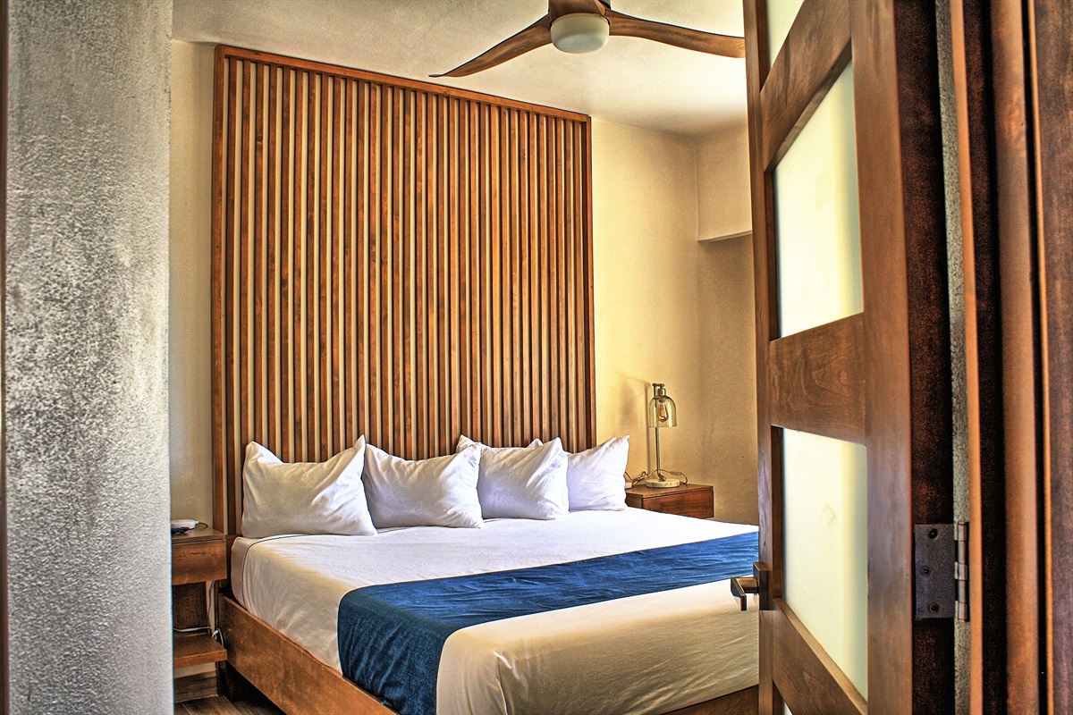 king bed in the master bedroom