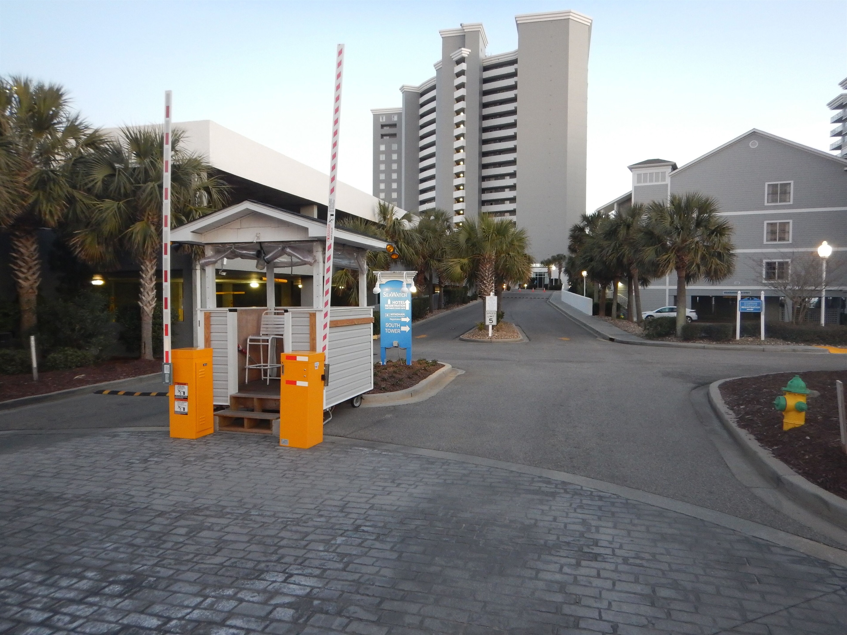 The gate is manned during peak season - May through September