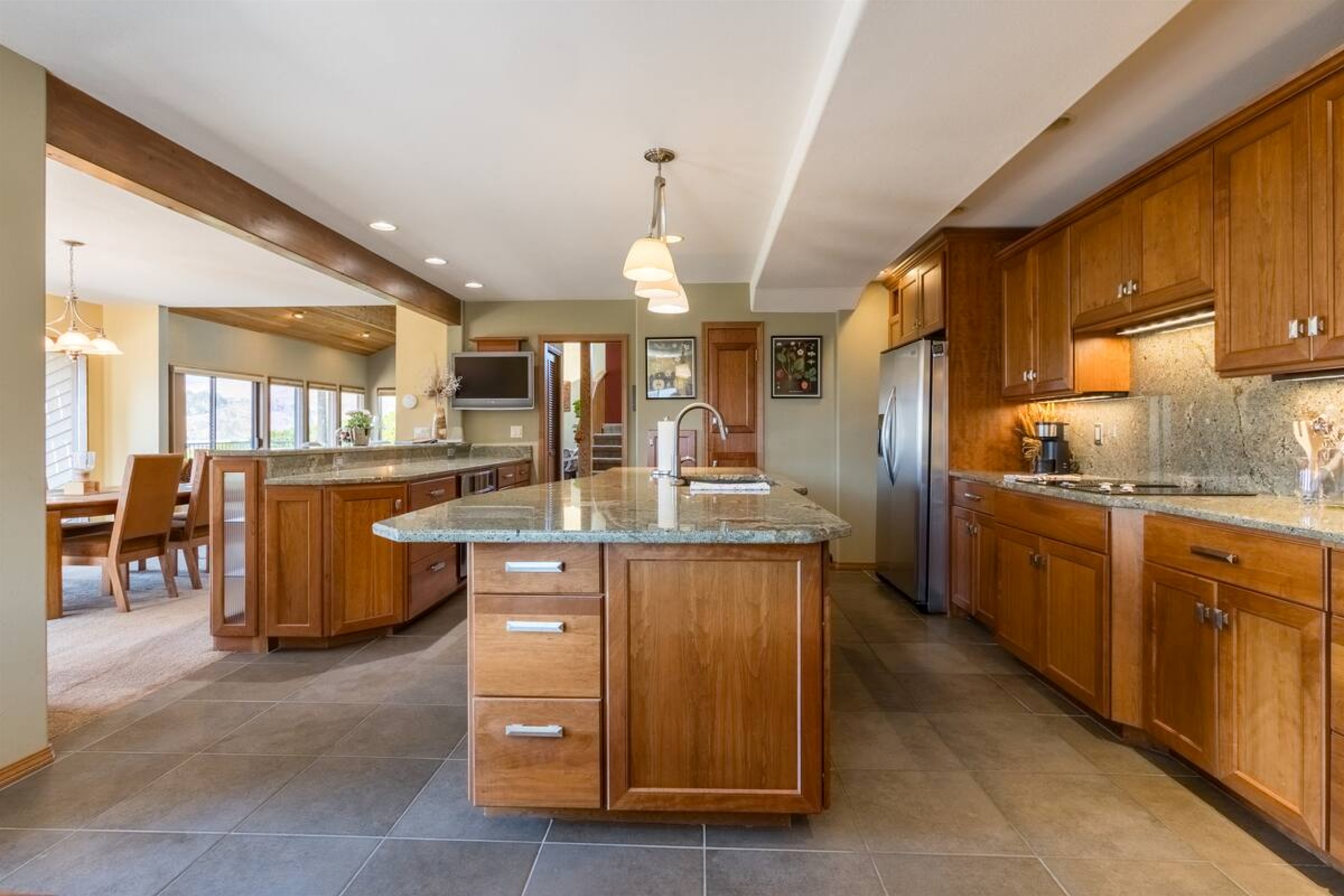 Enjoy the spacious kitchen with friends and family.