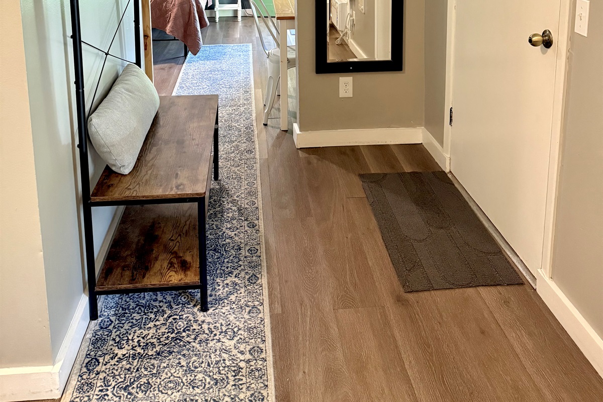 Hall leading to king bedroom. 