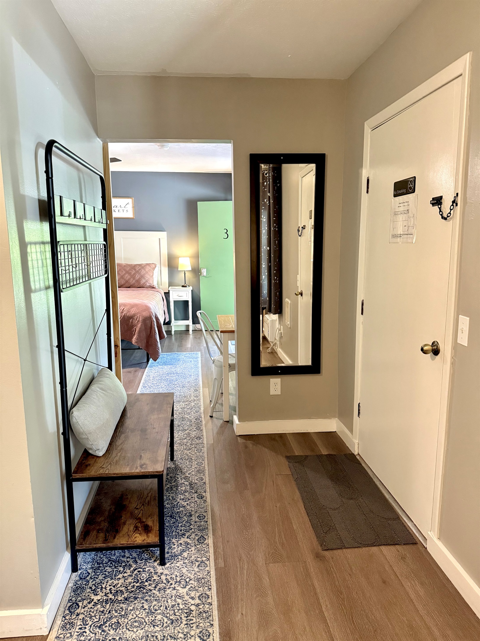 Hall leading to king bedroom. 