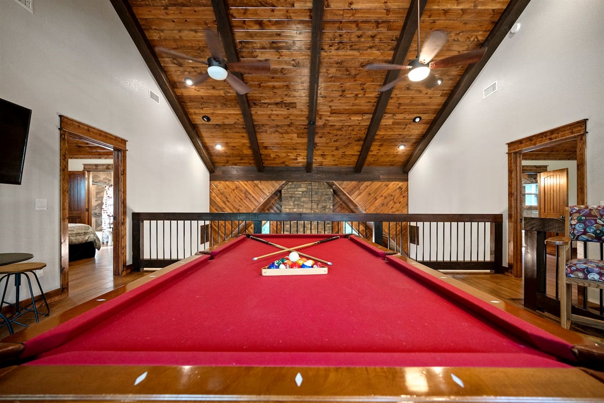 Look at the stunning wood ceilings in the living room!
