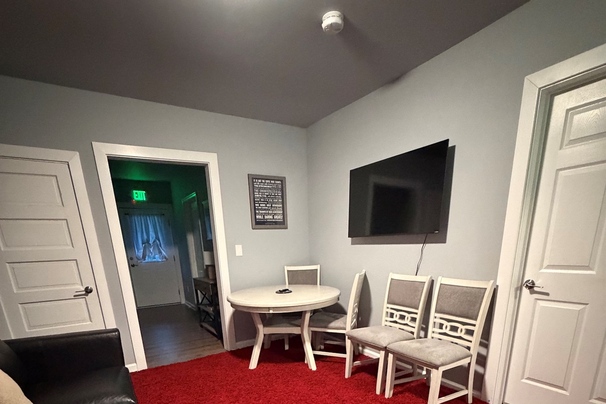 Additional downstairs living area gives everyone extra space to relax