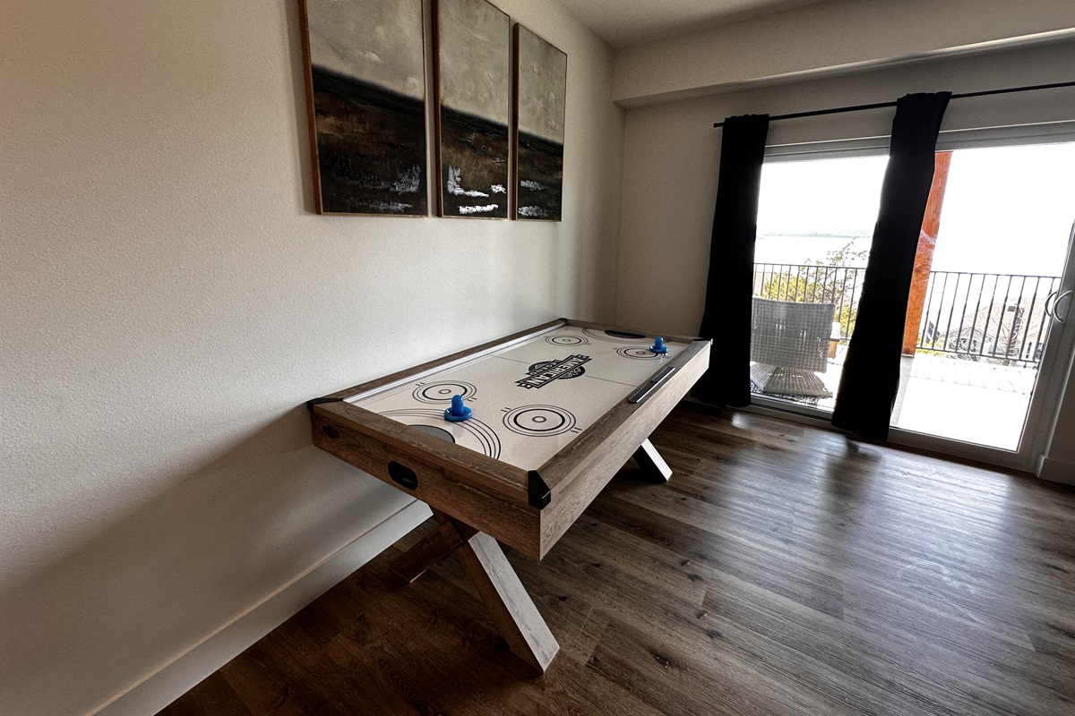 Air hockey downstairs