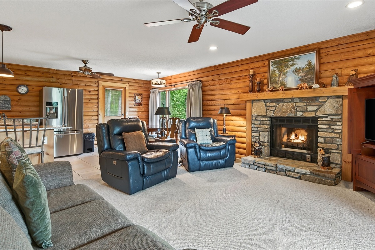 As you enter the home you find the living room