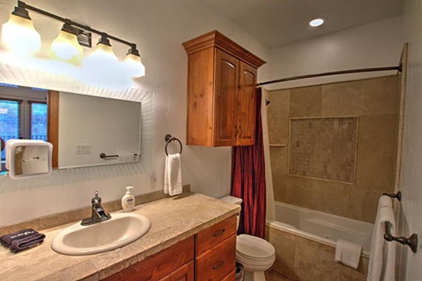 Forest room bathroom