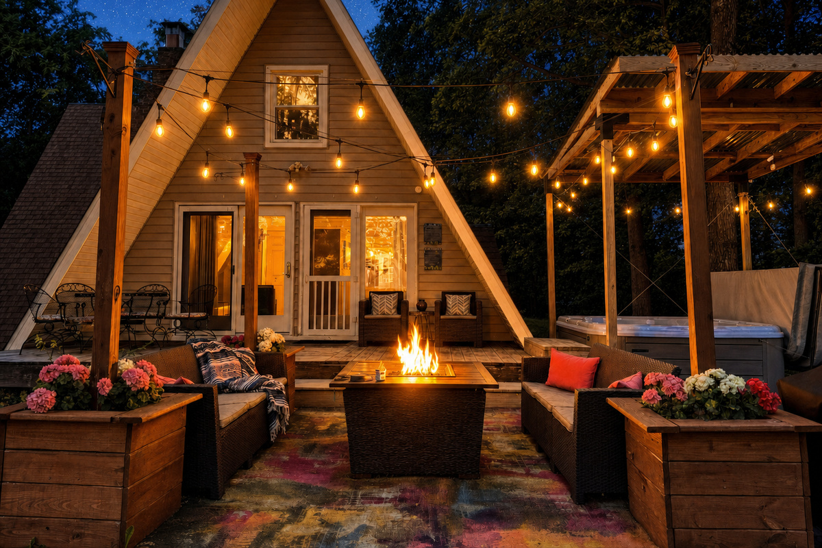 Let the stars wrap you in up and the fire warm up your toes. Your night just got a serious upgrade.
