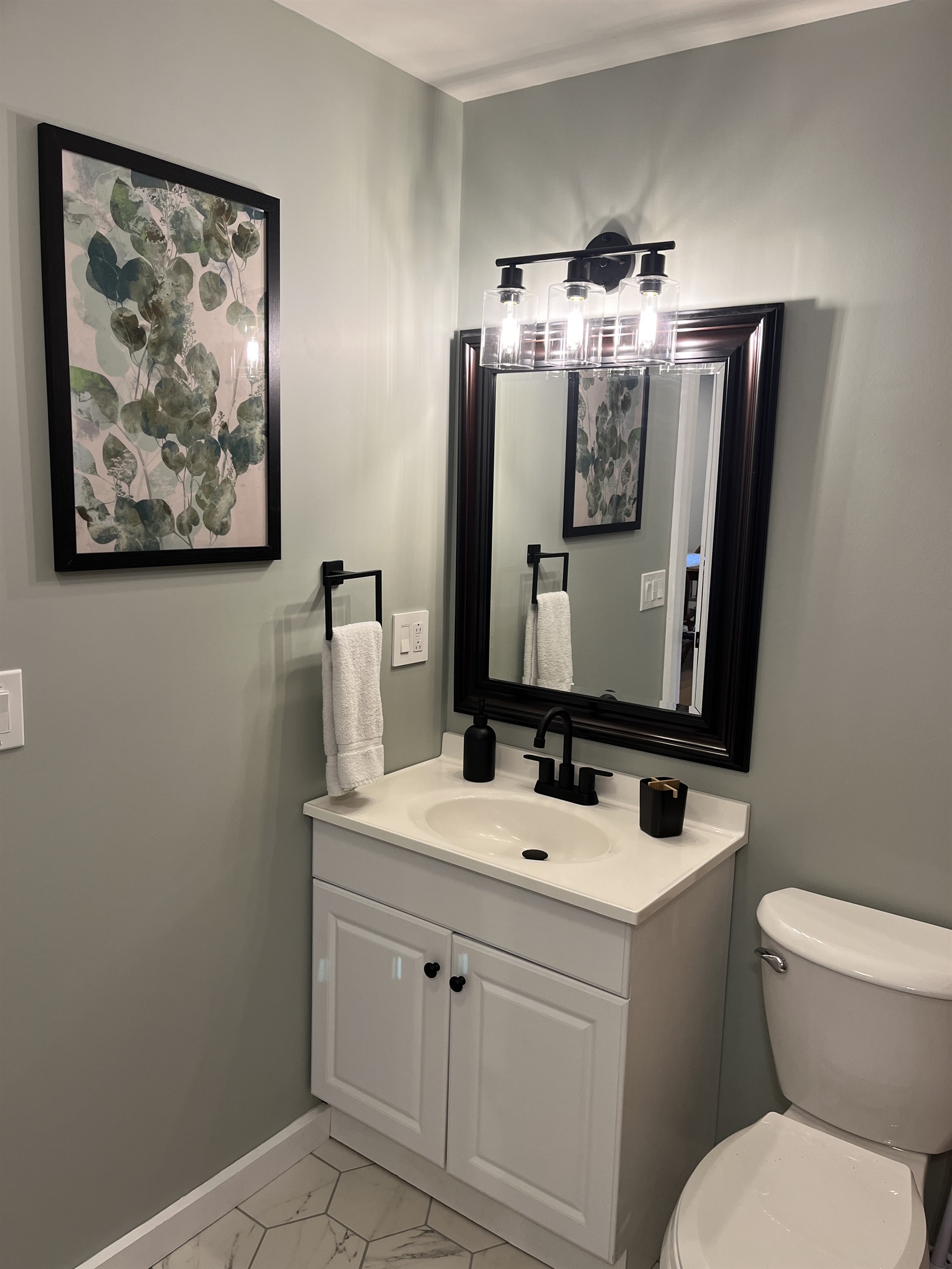 2nd bathroom with shower and laundry