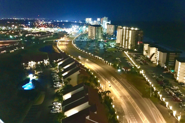 The nighttime view is breathtaking.